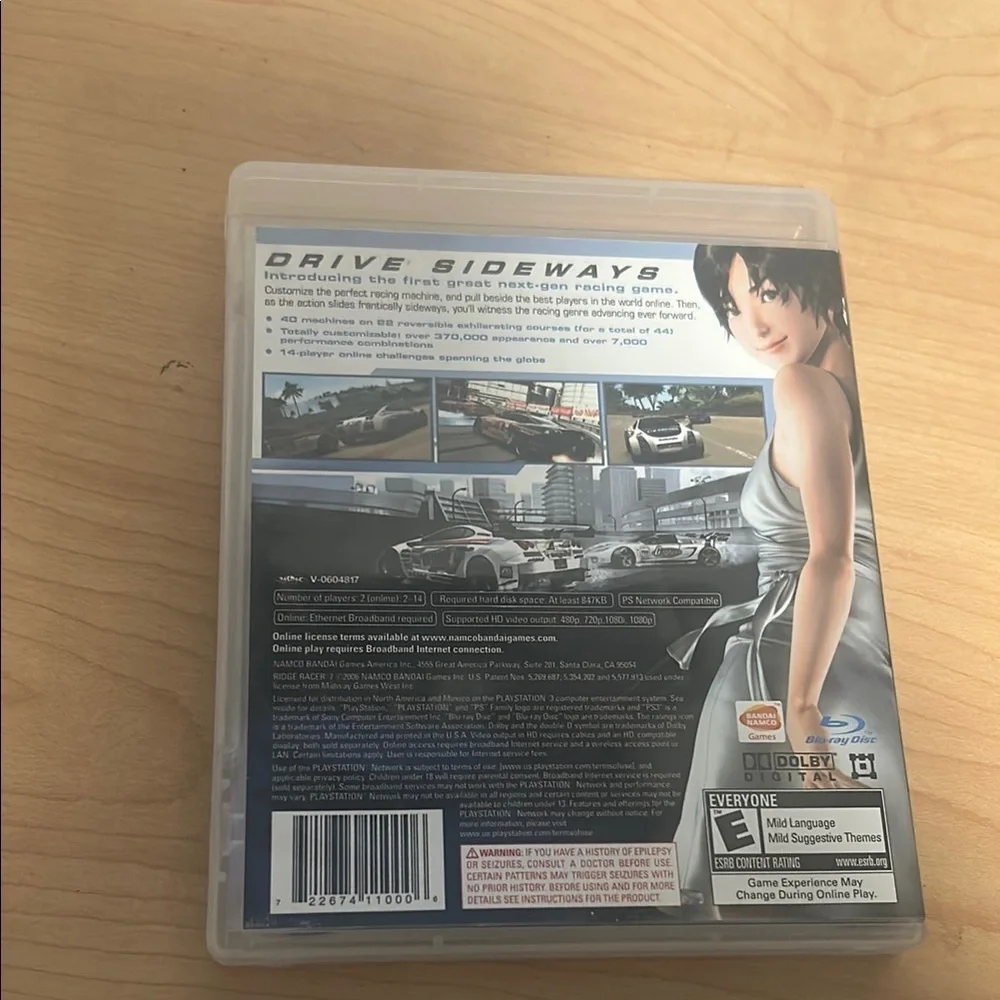 Game Ridge racer 7 Sony PlayStation 3 PS3 2006 Tested